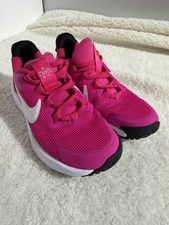 Nike Star Runner 4 Girls 1Y Hot Pink White Running Shoes DX7614-601 Youth picture