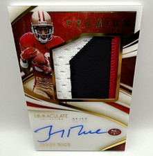 Panini Immaculate 2020 Jerry Rice 49ers Premium Patch Auto PPA-JR 05/10 picture