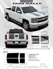 Chevy Silverado RALLY 1500 Vinyl Graphics Kit Racing Decals Stripe for 2014-2015 picture