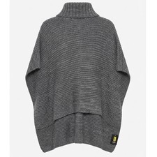 NEW UGG Australia One Size OS Robbyn Poncho Gray Heather Wool Blend Turtleneck picture