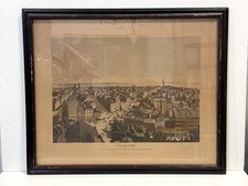 Vintage New York from the Steeple of St.Paul's Church East South and West Print picture