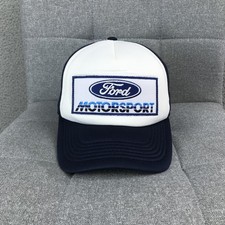 Quake City Caps Ford Motorsport Hat Cap Trucker Snap Back One Size Blue Unisex picture