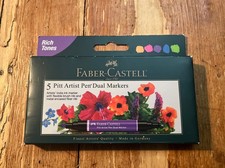 Faber-Castell Rich Tones Pitt Artist Pen Dual Markers, 5ct picture