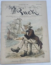 April 18 1888 Antique Puck Magazine Political Satire Humor picture