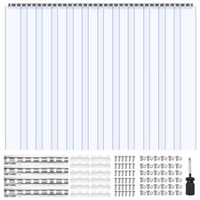 VEVOR 12 PCS PVC Strip Curtain 84 x 72 x 0.08 in Smooth Plastic Door Strips picture