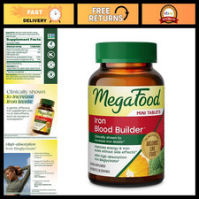 Iron Supplement for Energy Support - MegaFood Blood Builder, 60 Mini Tablets picture