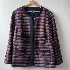 NEW Talbots 3XPetite Jacket Women’s Red White Blue Knit picture