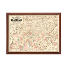 Old Map of Tennessee 1862 - Vintage Tennessee Art picture