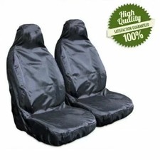 2Pcs Front Seat Covers Universal Car Van Black Waterproof Protector Anti-dust UK picture
