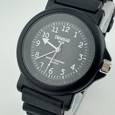 Drakkar Noir Swiss Parts Quartz Watch Men 30m Black Plastic Analog New Battery picture