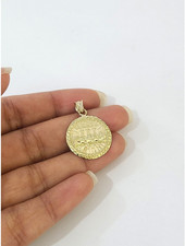 10k Yellow Gold Last Supper Charm Pendant REAL Religious 1 inch picture