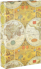 3-Ring Photo Album 504 Pockets Hold 4X6 Photos, Ancient World Map Design picture