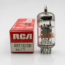 NOS RCA 12AT7 ECC81 Vacuum Tube Maxi-Preamp Tested Strong Balanced Vintage picture