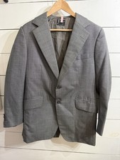 VTG 1978 Henry Poole & Co Blazer Mens 42R Savile Row London Grey Bespoke Jacket picture