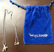 Wyland Dolphin Pendant Necklace Silver 925 Box Chain Marine Art New Unused picture