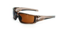 Uvex Hypershock Safety Glasses Hydroshield AF Coating Smoke Brown Frame Expresso picture