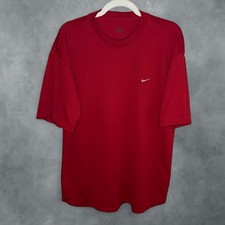 Nike Dri-FIT Red Embroidered Swoosh Tee – Men’s Large picture