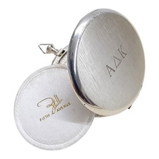 Vtg Zell Fifth Avenue Pocket Watch Powder Compact Mirror Unused Puff ADK 1950s picture