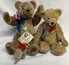 VTG Hermann Mohair Teddy Bear Elephant Lot Germany Limited Edition #60/100 Tags picture