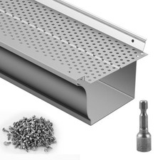 Uimoso Gutter Guard 5 in Wide 52 ft Length Cover Mesh Leaf Debris Protection picture