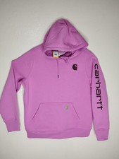 Carhartt Women's Clarksburg Relaxed Fit Fleece Lined Logo Hoodie - Large picture