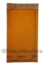 250 #00 5x10 Quality Kraft ( Bubble - Lite) Bubble Mailers Envelopes Bags USA picture