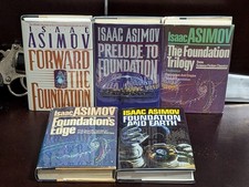 ​​Isaac Asimov Foundation Saga Complete 5 HC BCE Set 7 Novels Vintage Sci-Fi picture