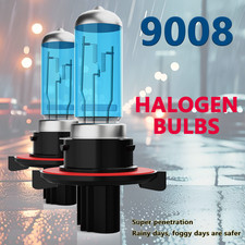 2 PCS 9008/H13 Halogen Headlight Super Bright Bulbs Kit White 6000K Hi/Lo Beam picture