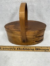 antique oval pantry box sewing finger lap 8x5x3 Shaker Community 19th original  picture