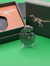 2 Oz Silver Velociraptor High Relief Coin 10000 Francs CFA Chad 2021 picture
