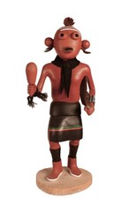 Hopi Pueblo Mudhead Kachina Doll By Ramon Albert Sr. ca. 1985  9.25