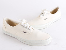 Vintage 1980s Vans White Lace Up Canvas Shoes Deadstock NWOB Mens Size 12 USA picture