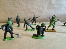 Vintage Britains Herald Khaki Infantry Lot 10 Soldiers Hong Kong + Deetail 1971 picture