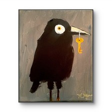 Mary Myers Original Abstract Expressionism 8x10 Crow Key Signed picture