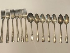 13 PCs Vintage WM Roger’s AA Oneida Ltd. Silver Plate Silverware Forks Spoons picture