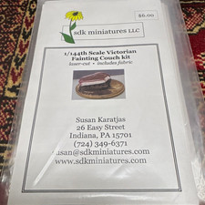 SDK Miniatures LLC 1:144 Scale Victorian Fainting Couch kit (includes fabric) picture