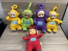 Vintage 1998 Playskool Talking Teletubbies Plush Lot Set of 5 Tested picture