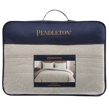Pendleton Otero 3 Piece Comforter Set - Cotton Bedding - Tan/Brown - Queen - New picture