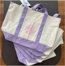 Trader Joe’s Canvas Large Purple Shopping Bag Limited  Tote Lavender New W/Tags picture