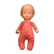 Early 1964 Mattel Baby Drowsy Talking Doll Pull String Vinyl Head Hands Works picture