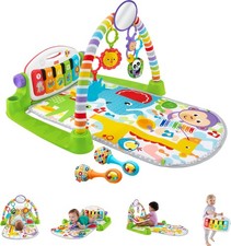 Fisher-Price Deluxe Kick & Play Piano Gym with 2 Maracas Rattles - Ages 0+ picture