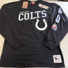 Indianapolis Colts Mitchell & Ness Training Camp Long Sleeve T-Shirt Medium NWT picture