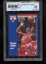 Michael Jordan 1991-92 Fleer #29 NBA Chicago Bulls GEM MINT 10 picture