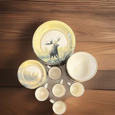Cabela's Vintage Ceramic/Glaze Wildlife Bull Moose Hartman Bros Dish Collection picture