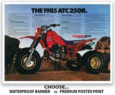 1985 Honda ATC 250R Flyer Poster Banner Ad OEM Brochure NOS Picture graphic picture