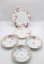 Antique Theodore Haviland Lot of Mixed Porcelains Floral/Gold Schleiger #39 picture