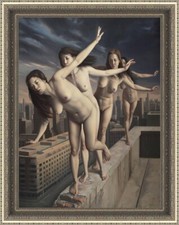 Handmade Original Oil painting art female chinese women girl on Canvas 30