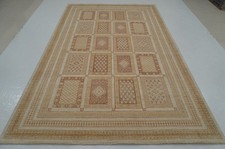 7x10 ft Ivory Beige Chobi Afghan Hand Knotted Wool Oriental Area Rug picture