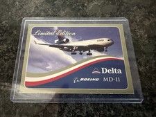 DELTA AIR LINES PILOT TRADING CARD 1 MCDONNELL DOUGLAS MD-11 CARD 2003 RARE picture