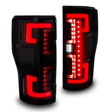2020-2022 Ford F250 F350 F450 Super Duty Smoked LED Tail Light Pair w/OE Halogen picture
